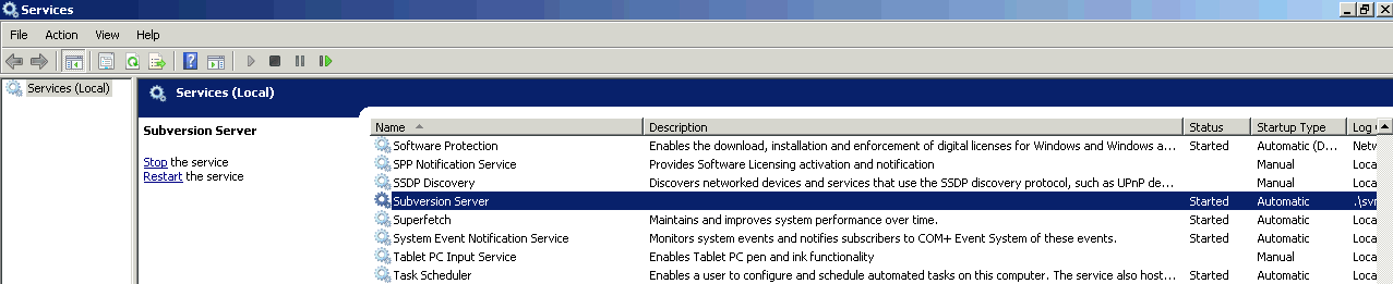 SubVersion Server   svnserve.exe